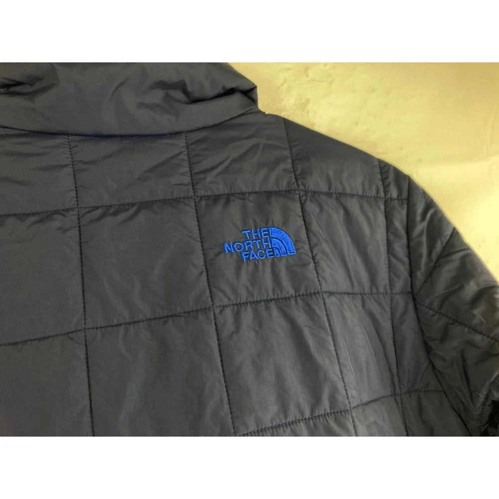 The North Face Puffer Jacket Boys XL 18/20 Mens Small Blue Quilted Zip Up Logo